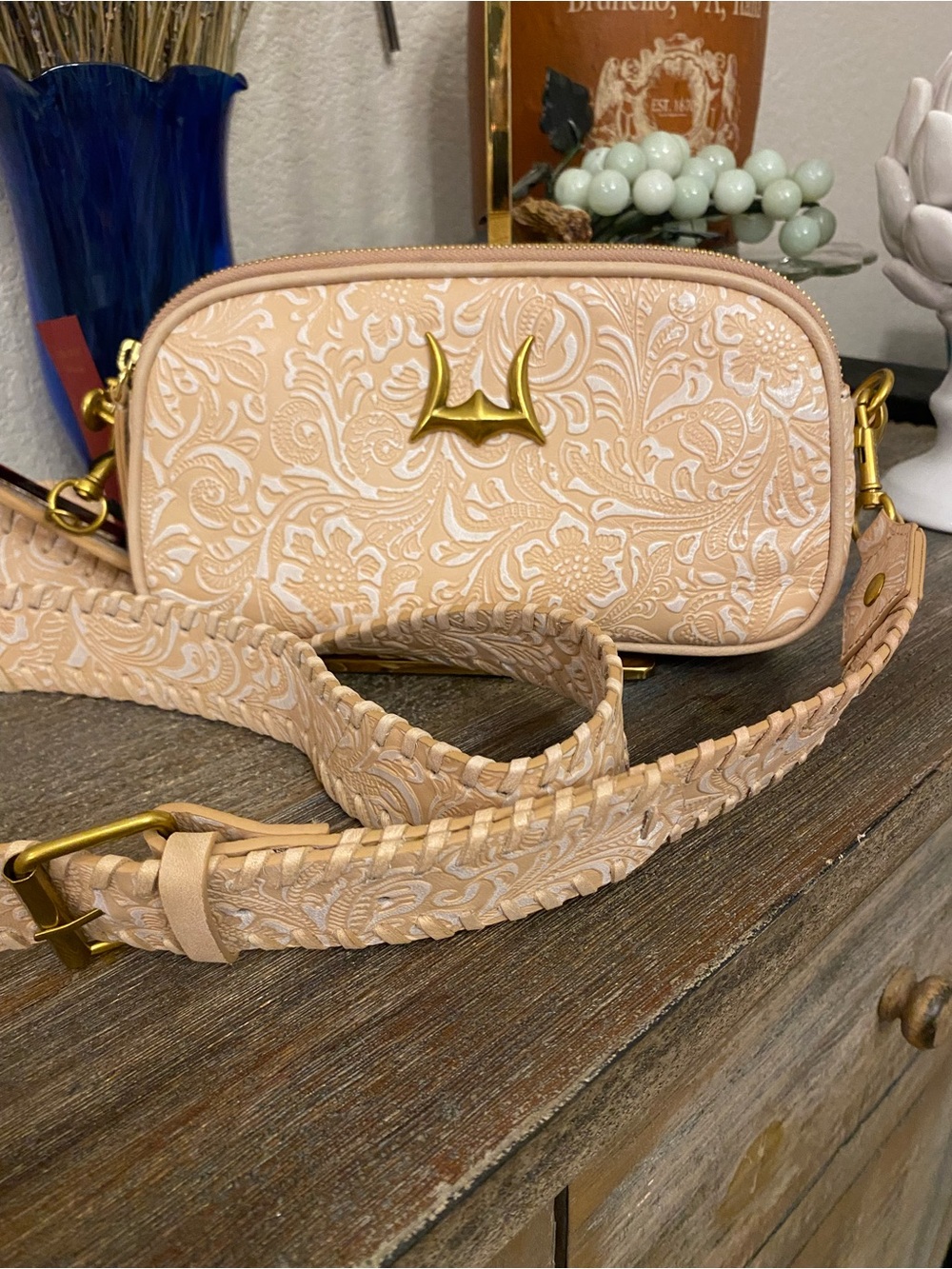 NWT Loyal West Sophia Shoulder Bag Beige